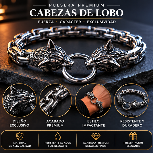 🐺 Pulsera Premium de Lobo